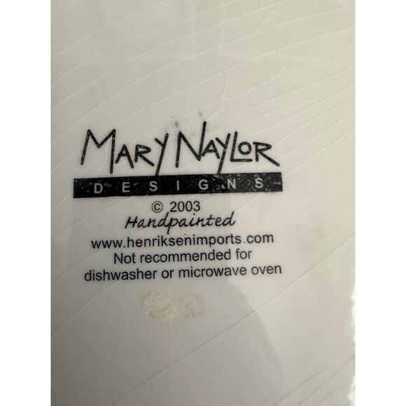 Mary Naylor Designs “Lemon Drop” Hand Painted Square Plate - Picture 6 of 6